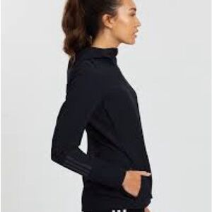 Adidas Black Jacket with Subtle Stripes